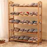 Multiple Layers Natural Bamboo Organizer Shoe Rack Storage Household Shelf Stand