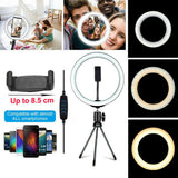 10" Phone Selfie LED Ring Light with Stand For Youtube Tiktok Makeup Video Live