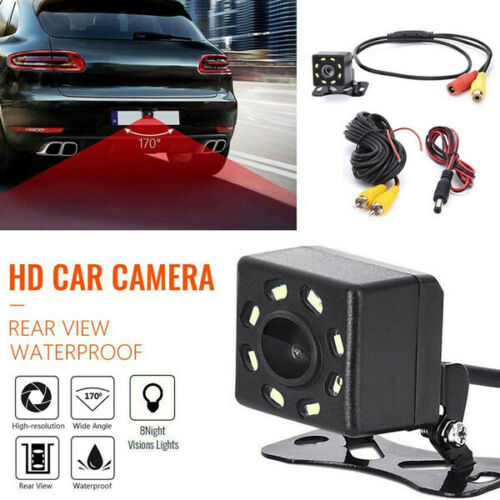 8 LED HD Car Rear View Reverse Backup Camera Parking Night Vision Waterproof