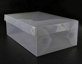 20x Clear Shoe Storage Transparent Box Foldable Stackable Plastic Boxes Organize